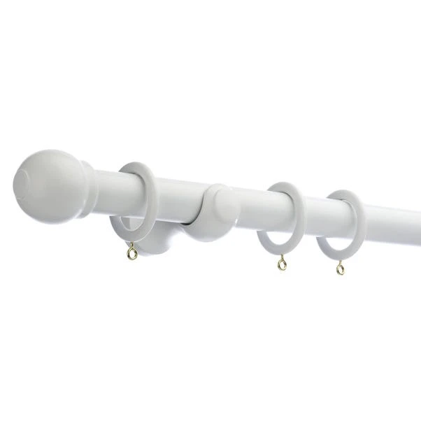 Venice Fixed Wooden Curtain Pole With Rings 5 Venice Fixed Wooden Curtain Pole With Rings - Image 3