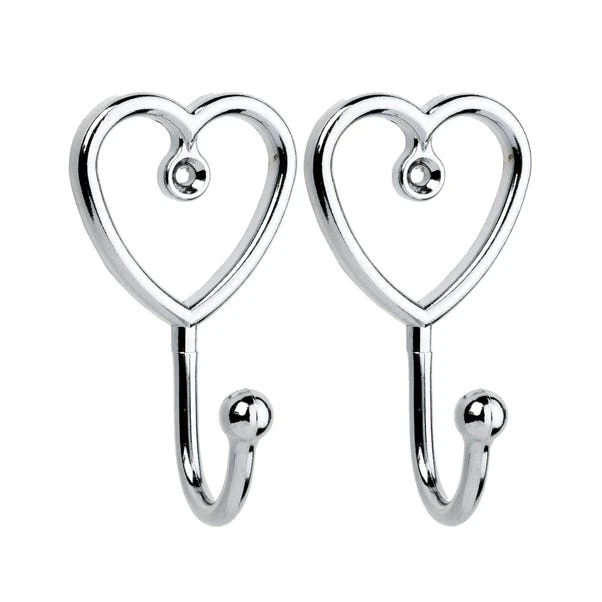 Pack Of 2 Chrome Heart Curtain Hooks 3 Pack Of 2 Chrome Heart Curtain Hooks
