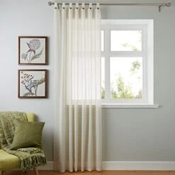 Marley Linen Tab Top Voile Panel -Curtain Series 30211743 alt01