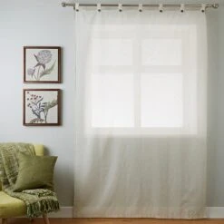 Marley Linen Tab Top Voile Panel -Curtain Series 30211744 alt04