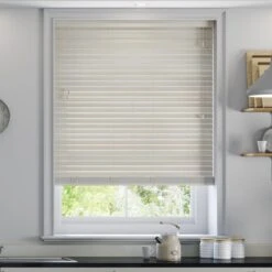50mm Slats Limed White Venetian Blind -Curtain Series 30215325