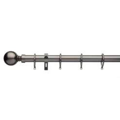 Ashton Extendable Metal Curtain Pole With Rings -Curtain Series 30566958