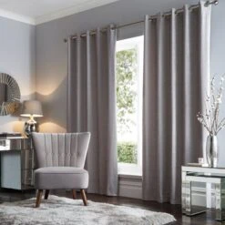 Chenille Wave Eyelet Curtains -Curtain Series 30649663 alt03