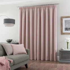 Luna Brushed Blackout Pencil Pleat Curtains -Curtain Series 30659889 alt04