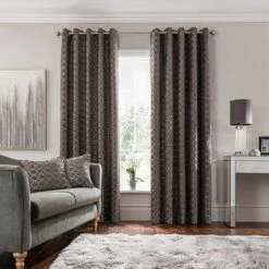Chenille Ogee Eyelet Curtains 39 Chenille Ogee Eyelet Curtains -Curtain Series 30669008 alt01
