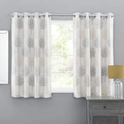 Jacquard Trees Eyelet Curtains -Curtain Series 30669031 alt05