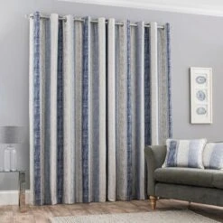 Sadie Stripe Eyelet Curtains -Curtain Series 30670251 alt04