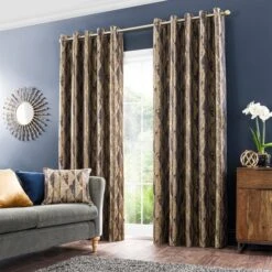 Luxor Metallic Eyelet Curtains -Curtain Series 30670281 alt01