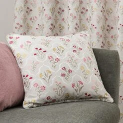 Fleur Floral Jacquard Eyelet Curtains -Curtain Series 30671066 alt07