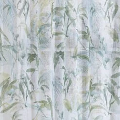 Tropical Leaf Hidden Tab Top Single Voile Panel -Curtain Series 30676515 alt02