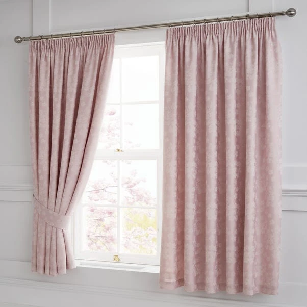Serene Blossom Pencil Pleat Curtains 4 Serene Blossom Pencil Pleat Curtains - Image 2