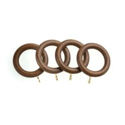 Universal Pack Of 4 35mm Cream Curtain Rings -Curtain Series 30680348