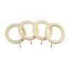 Universal Pack Of 4 35mm Cream Curtain Rings