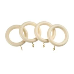 Universal Pack Of 4 35mm Cream Curtain Rings