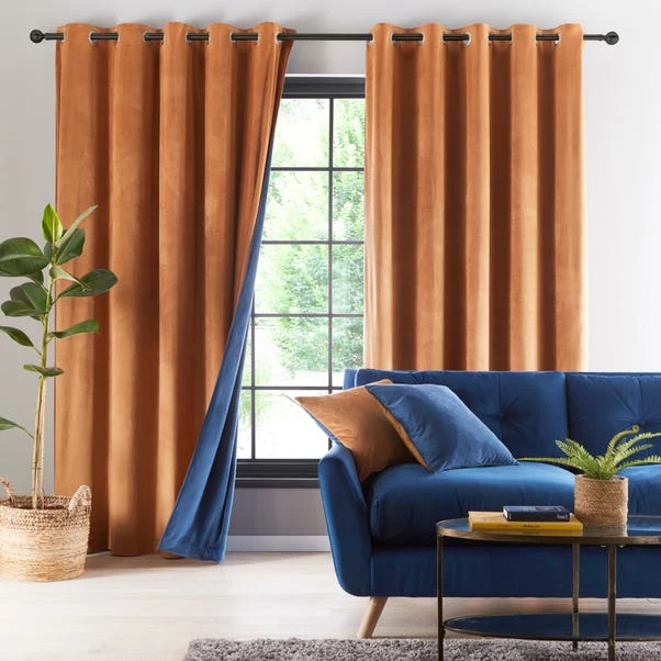 Reversible Velour Eyelet Curtains 20 Reversible Velour Eyelet Curtains - Image 18
