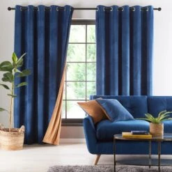 Reversible Velour Eyelet Curtains 30 Reversible Velour Eyelet Curtains -Curtain Series 30687256 alt01