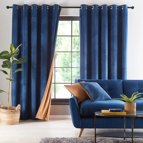 Reversible Velour Eyelet Curtains 11 Reversible Velour Eyelet Curtains - Image 9