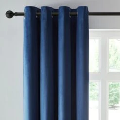 Reversible Velour Eyelet Curtains