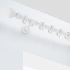 Ashton Fixed Wooden Curtain Pole With Rings -Curtain Series 30687672