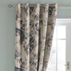 Palace Birds Jacquard Duck Egg Eyelet Curtains 34 Palace Birds Jacquard Duck Egg Eyelet Curtains -Curtain Series 30709225