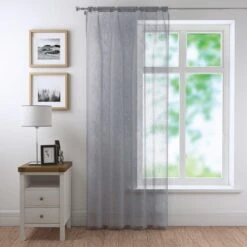 Crushed Slot Top Single Voile Panel -Curtain Series 30716588 alt01