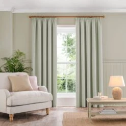 Luna Brushed Blackout Pencil Pleat Curtains -Curtain Series 30717055 alt01