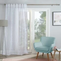 Belle Embroidery Slot Top Single Voile Panel -Curtain Series 30717223 alt01