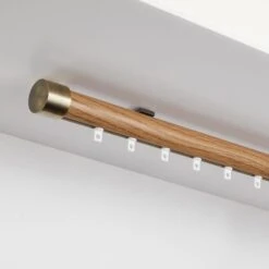 Camden Wood Effect Light Oak Ceiling Fix Curtain Track -Curtain Series 30719167