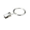 Pack Of 6 Satin Steel Curtain Rings With Clips Dia. 25mm -Curtain Series 30719262