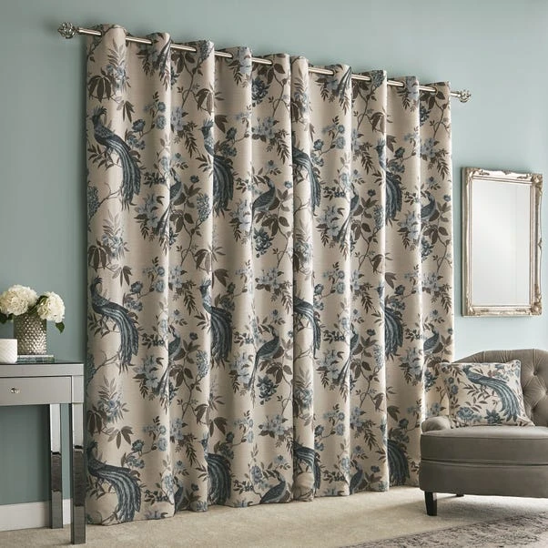 Palace Birds Jacquard Duck Egg Eyelet Curtains 12 Palace Birds Jacquard Duck Egg Eyelet Curtains - Image 10