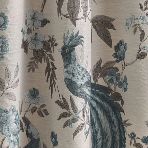 Palace Birds Jacquard Duck Egg Eyelet Curtains 5 Palace Birds Jacquard Duck Egg Eyelet Curtains - Image 3