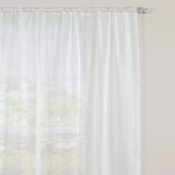 Faux Silk Slot Top Voile Panel -Curtain Series 30734721