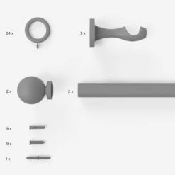 Enzo Fixed Wooden Curtain Pole With Rings -Curtain Series 30735623 alt09