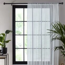 Emma Recycled Slot Top Single Voile Panel -Curtain Series 30751771 alt03
