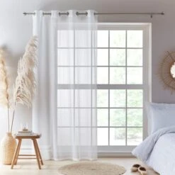 Aspen Sheer Eyelet Voile Panel -Curtain Series 30751811 alt01