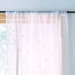 Printed Bees Slot Top Voile Panel -Curtain Series 30753965