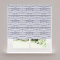 Whitmore Blue Stripe Blackout Roller Blind -Curtain Series 30754462 alt02