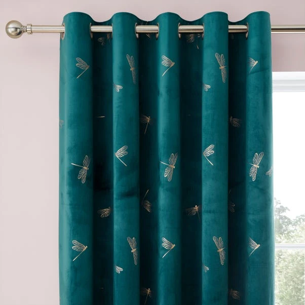Dragonfly Foil Eyelet Curtains 21 Dragonfly Foil Eyelet Curtains - Image 19