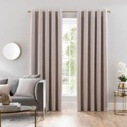 Chenille Hive Eyelet Curtains -Curtain Series 30755123 alt01
