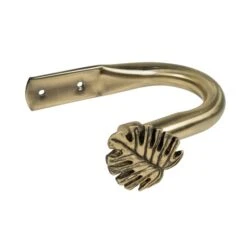 Mix And Match Antique Brass Equatorial Leaf Pair Of Holdbacks -Curtain Series 30758402 alt01