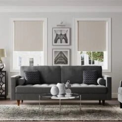 Luxe Feather Silver Blackout Roller Blind -Curtain Series 30767482 alt06