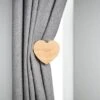 Country Heart Wooden Curtain Single Holdback