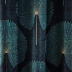 Chenille Oriental Fan Eyelet Curtains -Curtain Series 30768891 alt02