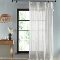 Marley Tassel Tie Top Voile Panel -Curtain Series 30768908 alt01