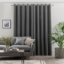 Touch Of Linen Ultra Blackout Eyelet Curtains -Curtain Series 30769345 alt04