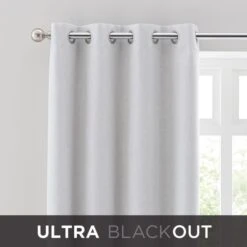 Touch Of Linen Ultra Blackout Eyelet Curtains