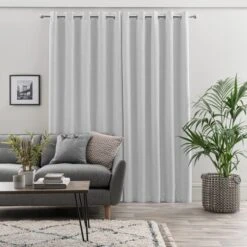 Touch Of Linen Ultra Blackout Eyelet Curtains -Curtain Series 30769347 alt04