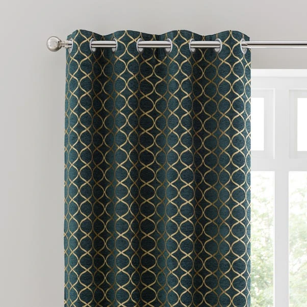 Chenille Ogee Eyelet Curtains 3 Chenille Ogee Eyelet Curtains