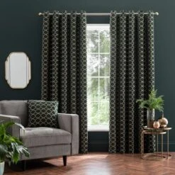 Chenille Ogee Eyelet Curtains 24 Chenille Ogee Eyelet Curtains -Curtain Series 30769412 alt01