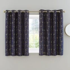 Geo Cut Velvet Eyelet Curtains -Curtain Series 30769451 alt05